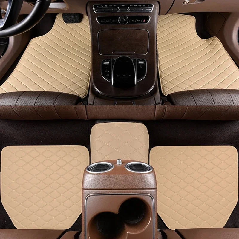 Car Floor Mats 5-Piece Universal PU Leather Waterproof Set – image 9