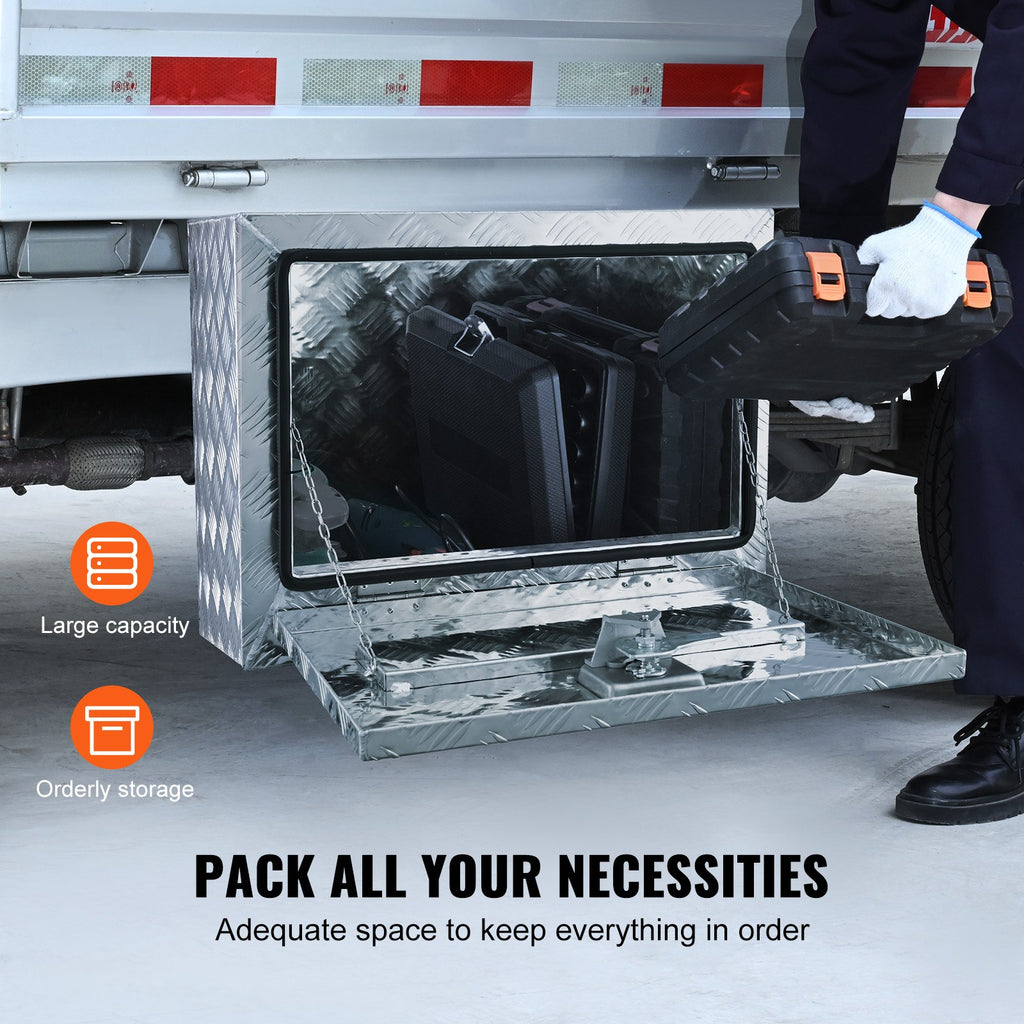 Underbody Truck Tool Box – 24 x 14 x 16 in Aluminum with Lock – image 3