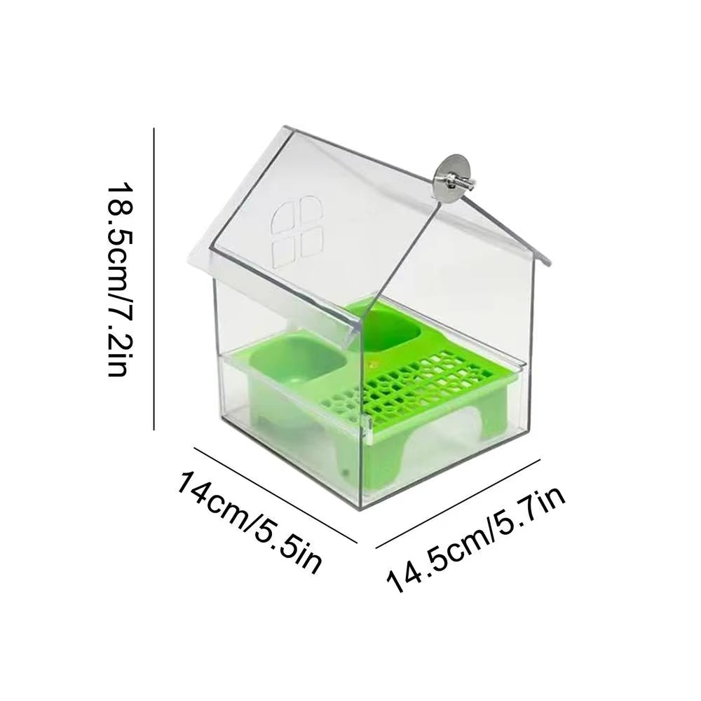 Hanging Bird Feeder Bowl – No-Mess Cage Feeder & Bird Bath