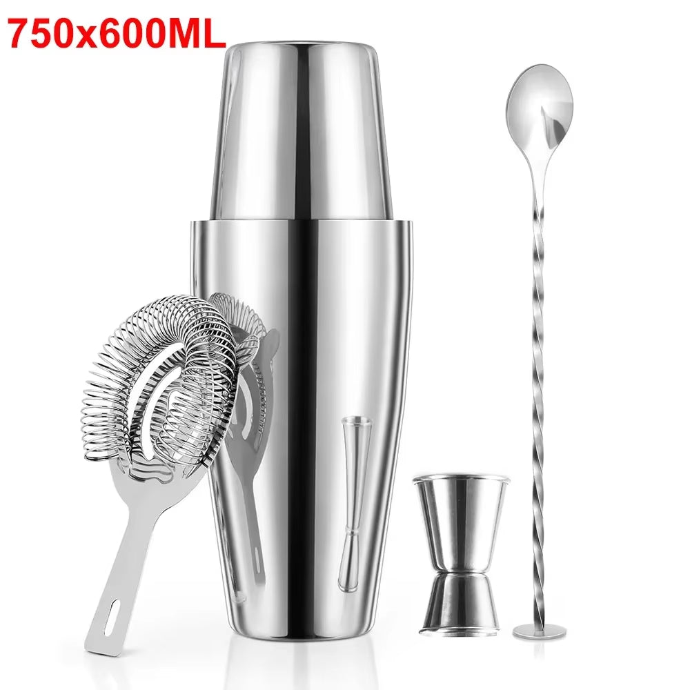 Cocktail Shaker Set, Stainless Steel Boston Shaker Bar Kit – image 8