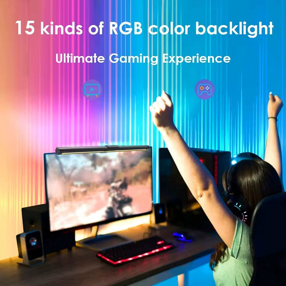 Monitor Light Bar, USB-Powered Dimmable LED with RGB Backlight – image 4