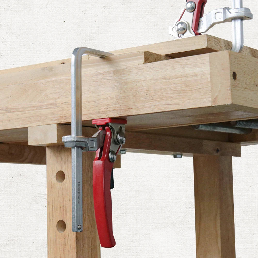 Track Saw Rail Clamps 2-Pack, Quick Ratchet MFT Table Clamps – image 4