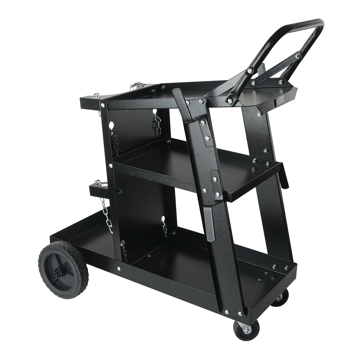 Welding Cart 3-Tier Heavy Duty, 400 lb Capacity, Swivel Wheels