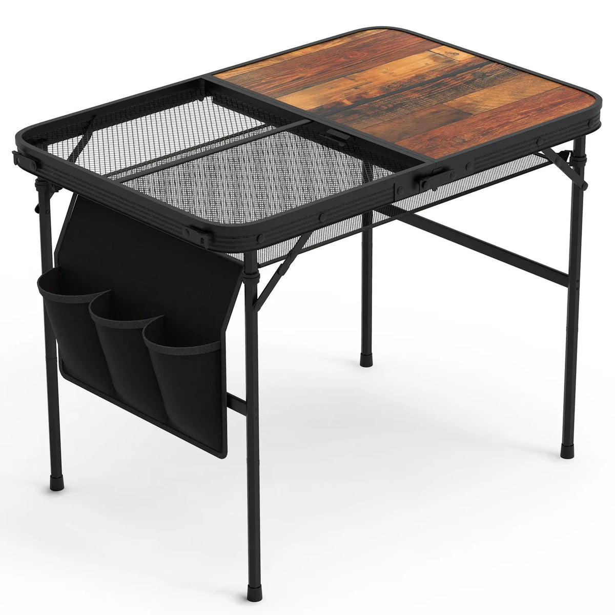 Folding Camping Table 35 x 24 in, Adjustable Height with Storage Net – image 8