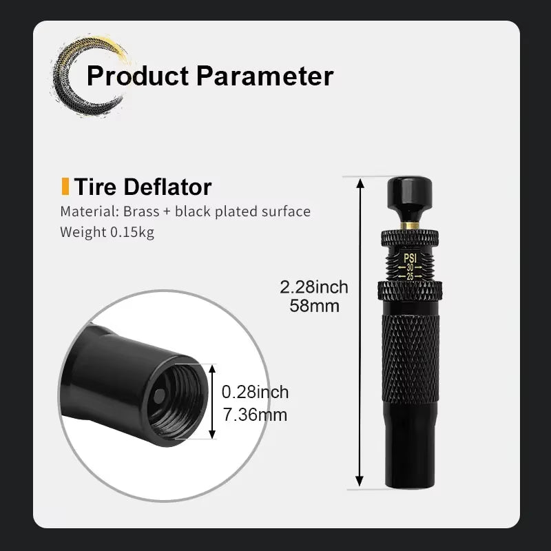 Auto-Stop Tire Deflator Kit, 4-Pack 10-30 PSI – image 3