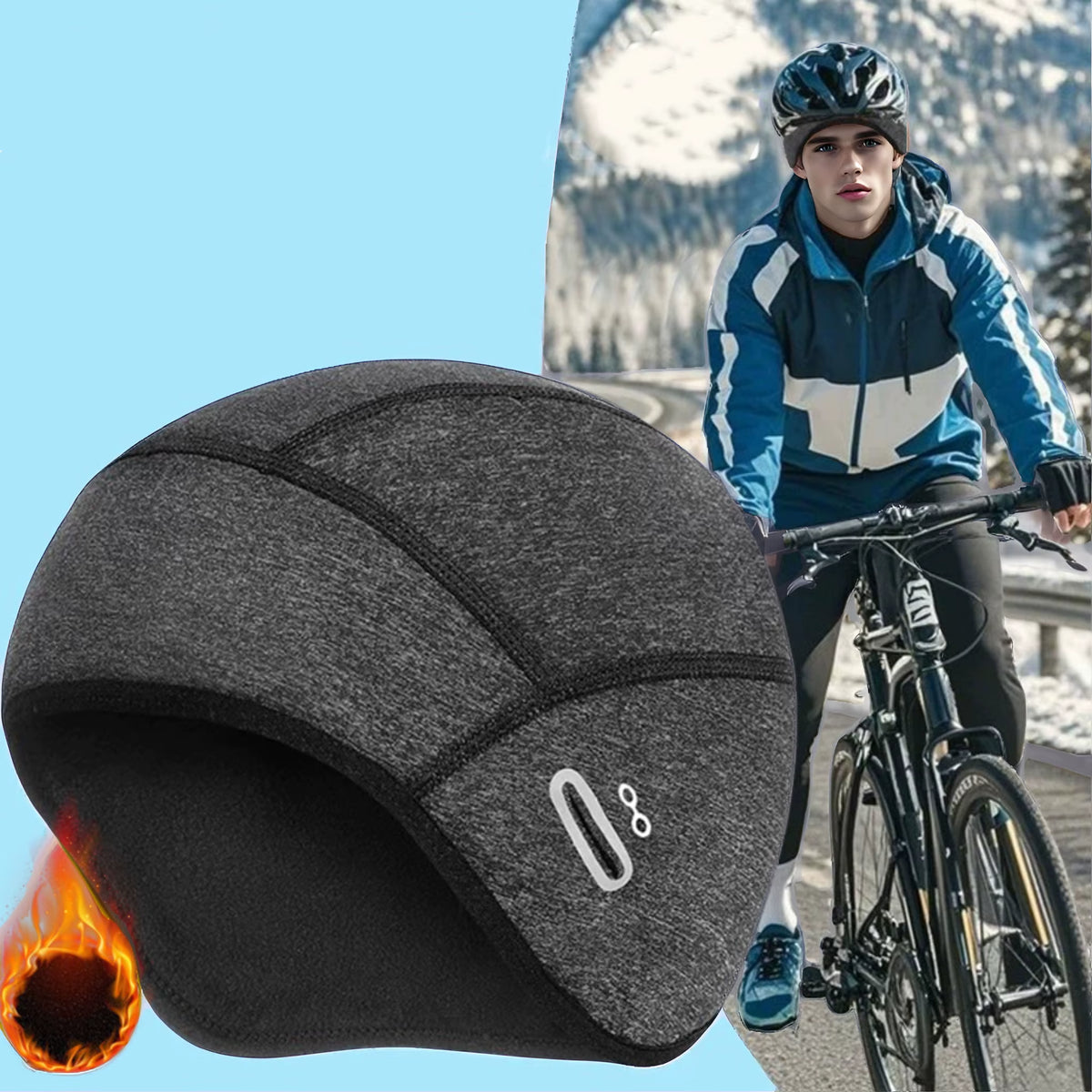 Oilfield Hard Hat Winter Liner, Thermal Fleece Skull Cap – image 2