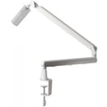Low Profile Microphone Boom Arm, 360-Degree Desk Mount, White