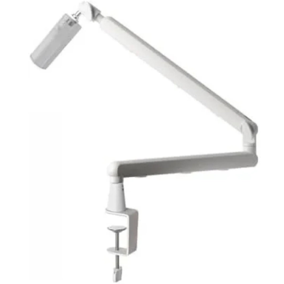 Low Profile Microphone Boom Arm, 360-Degree Desk Mount, White