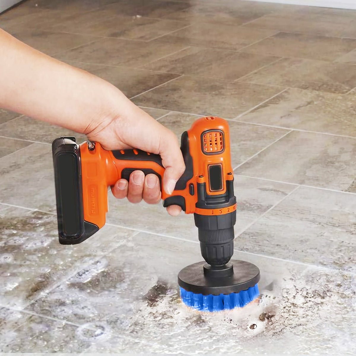 Drill Brush Attachment Set – 3 Pc Power Scrubber Cleaning Brushes