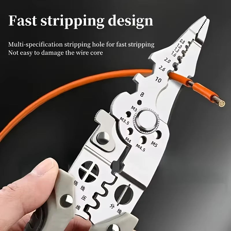 Automatic Electrical Wire Stripper and Crimper Pliers