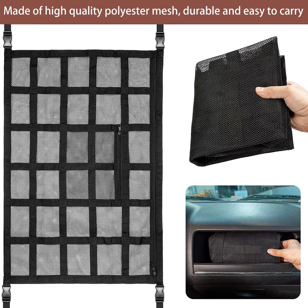 Car Ceiling Cargo Net – Roof Storage Mesh Organizer – image 6