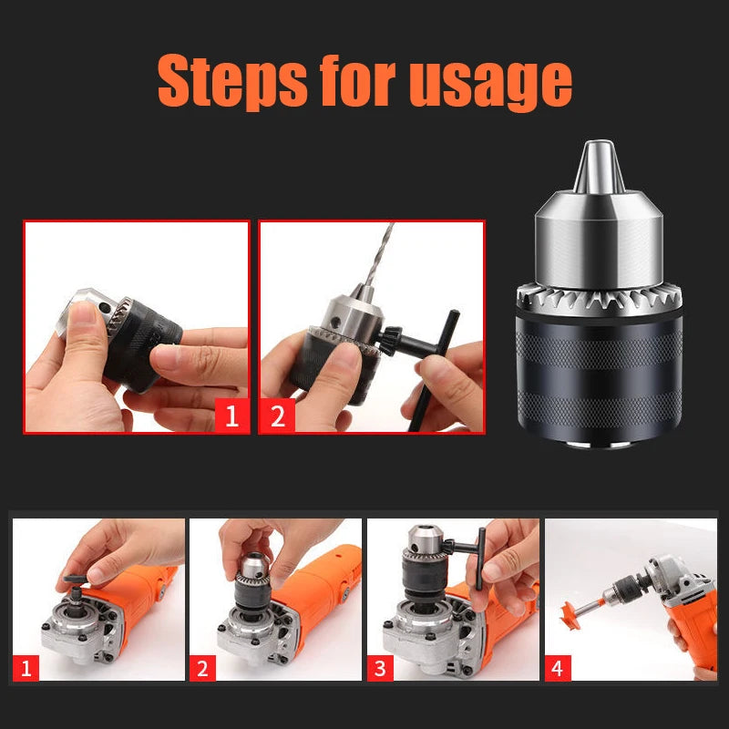 Angle Grinder to Drill Adapter – M10 Chuck Conversion Collet – image 3