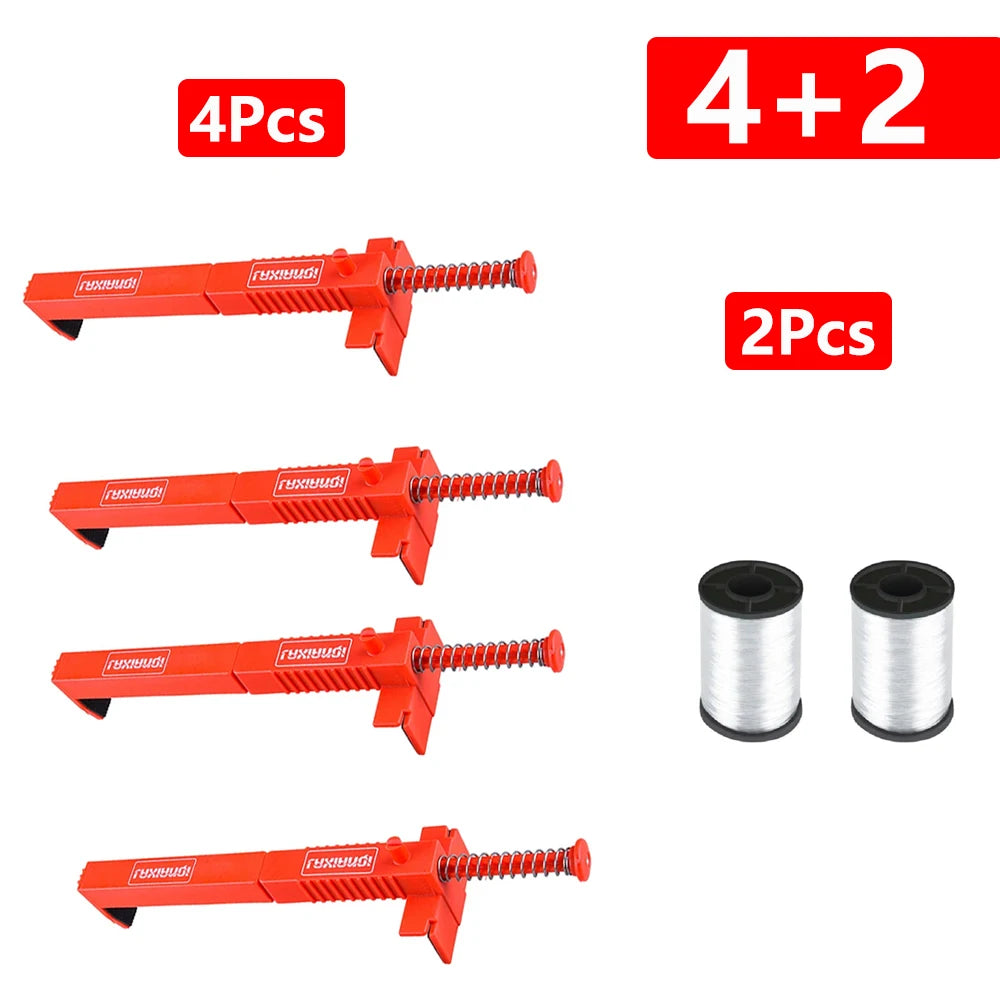 Brick Line Blocks with Wire Reel, 2-Pack Bricklaying Mason Line Holder