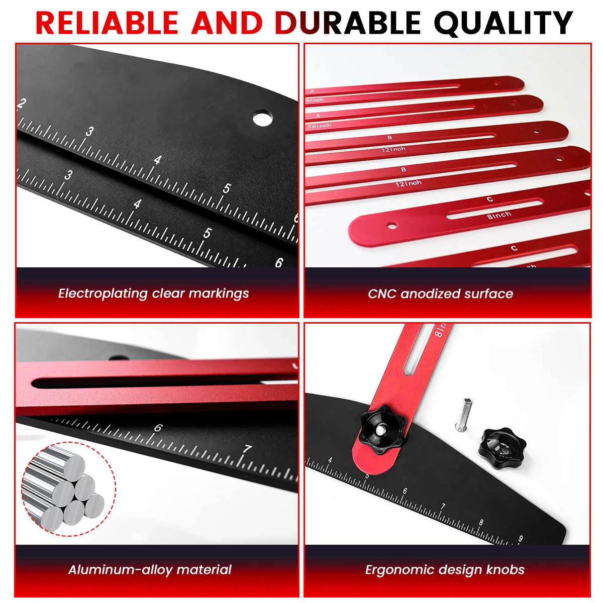 Construction Stair Tread Template Tool - Adjustable 10-60 in Aluminum Jig – image 5