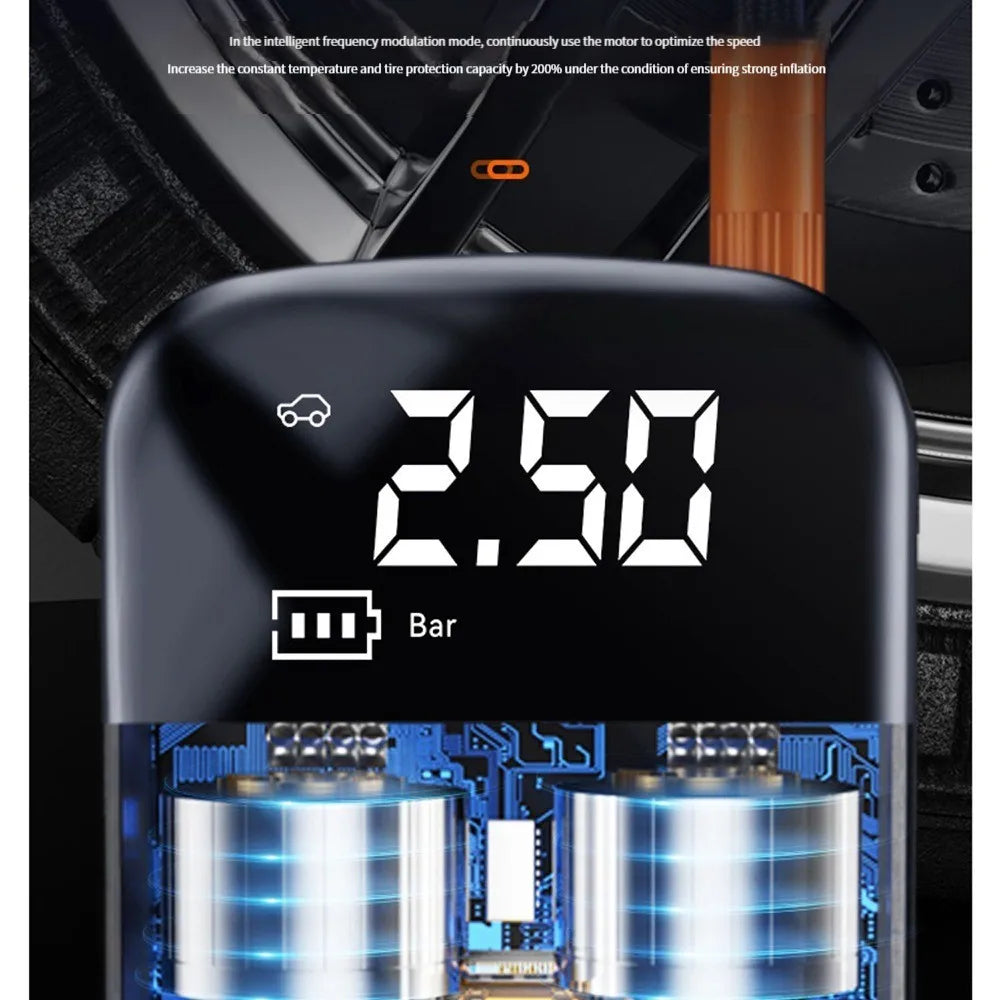 Electric Bike Tire Inflator 150 PSI, Cordless with Digital Gauge – image 10
