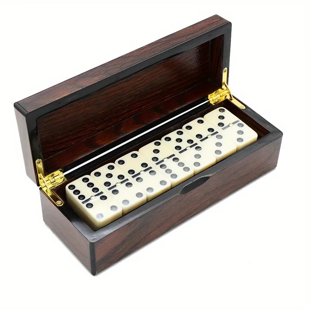 Dominoes Set Double Six in Wooden Box, 28 Pieces – image 2