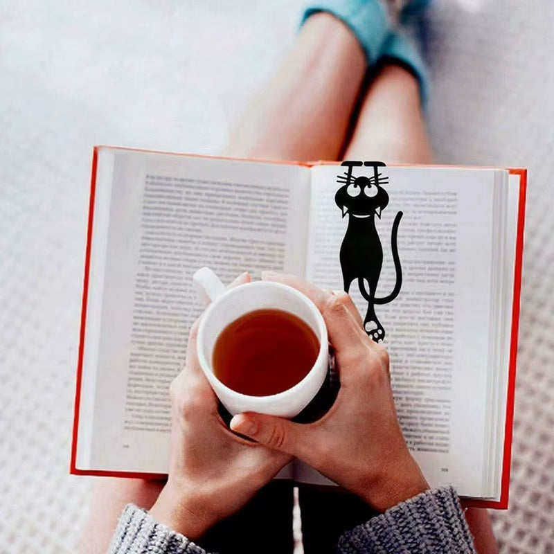 Black Cat Acrylic Bookmark - Hollow Kitten Page Marker – image 2