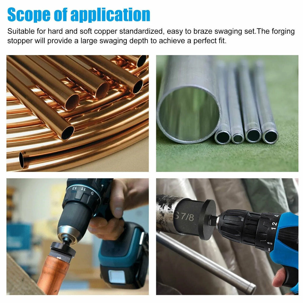 Swaging Tool Drill Bit Set – Copper Tube Expander – image 6