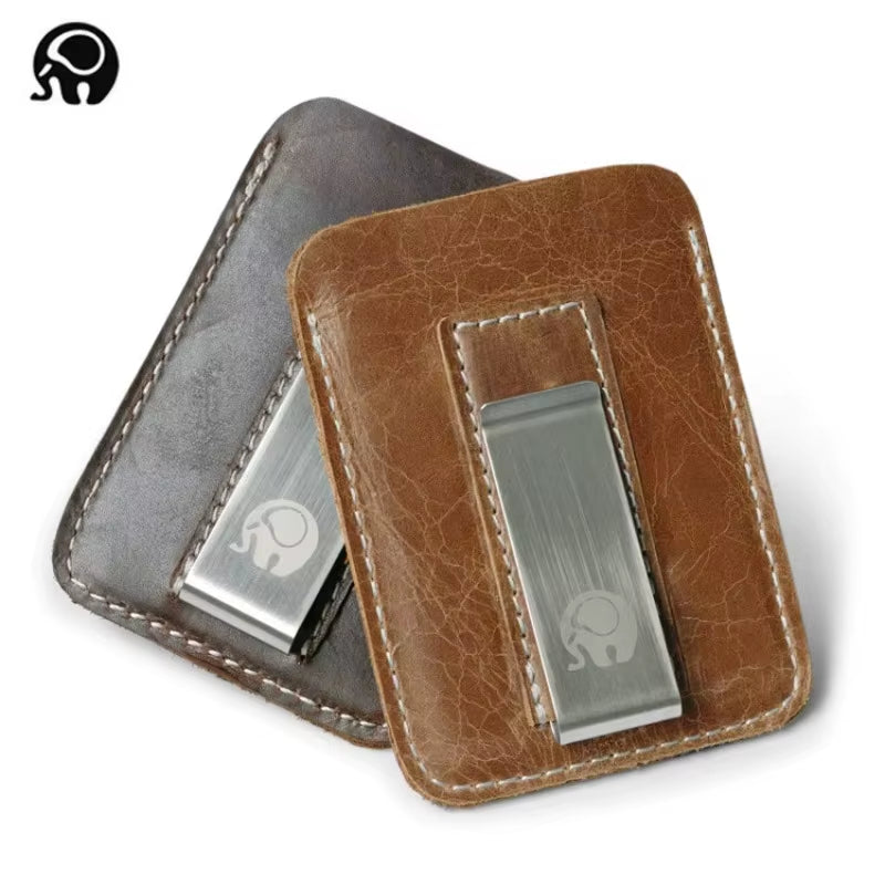 Leather Money Clip Wallet, Slim Cowhide Card Holder – image 2