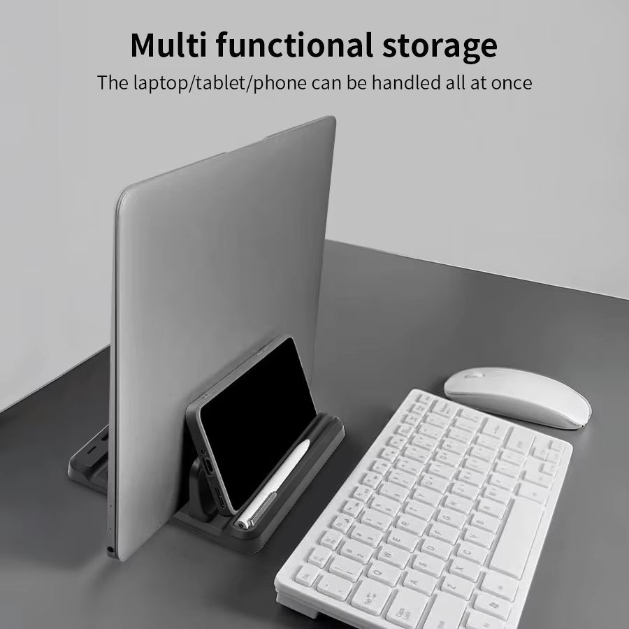 Vertical Laptop Stand - Dual Slot Desk Dock for Laptop and Tablet – image 6