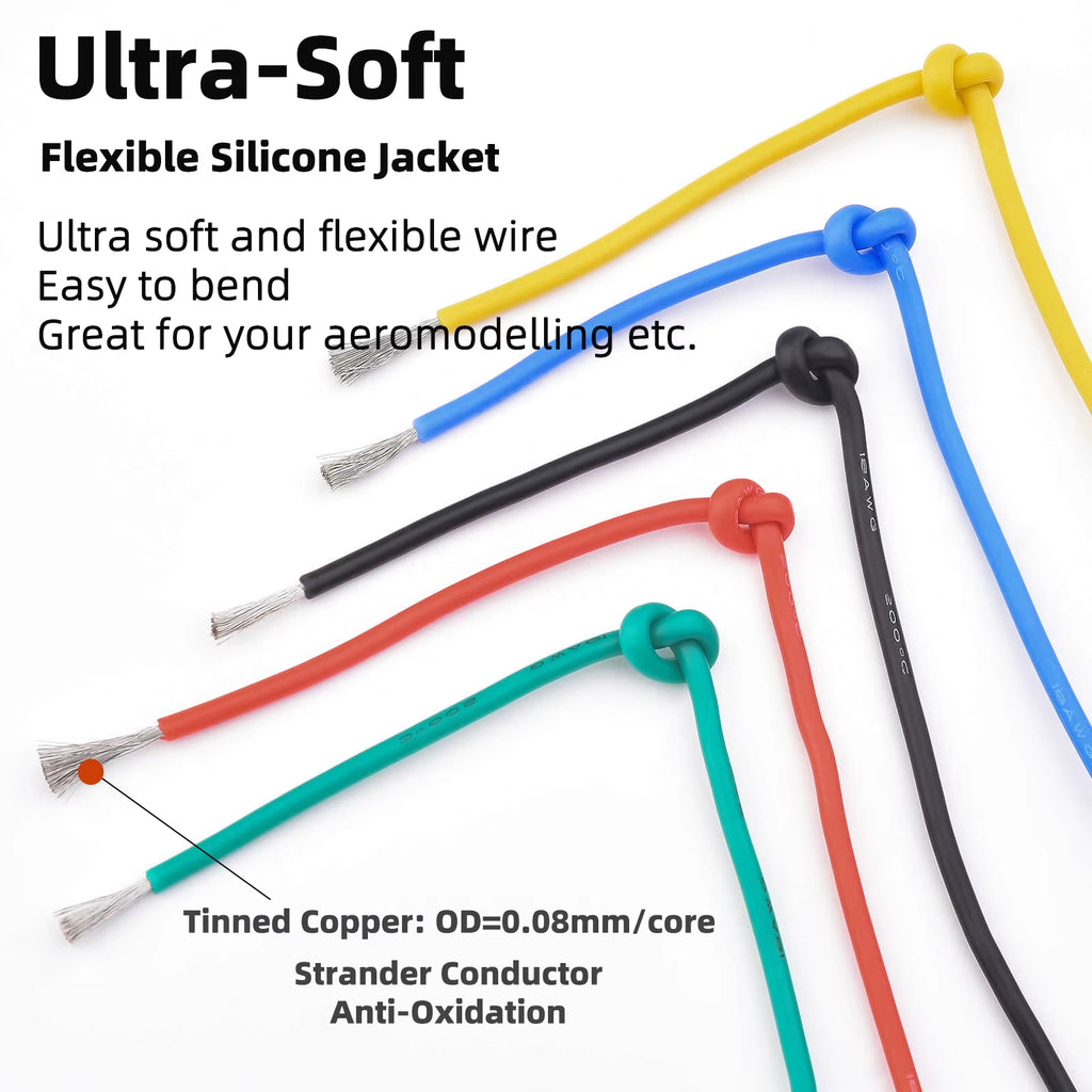 Silicone Hookup Wire Kit, 10 Colors Stranded Tinned Copper – image 7