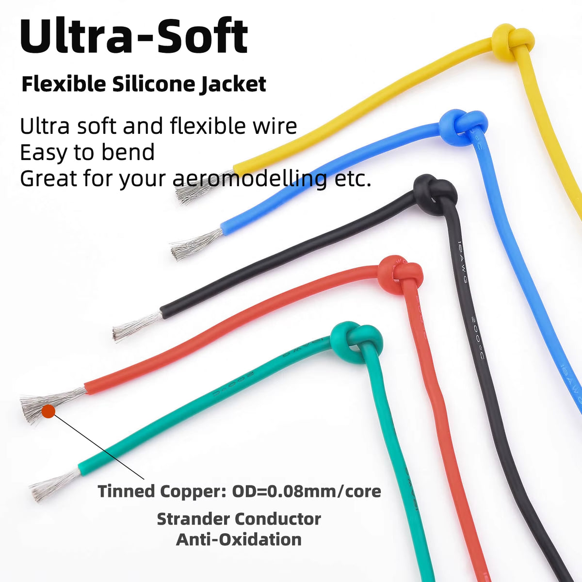 Silicone Hookup Wire Kit, 10 Colors Stranded Tinned Copper – image 7