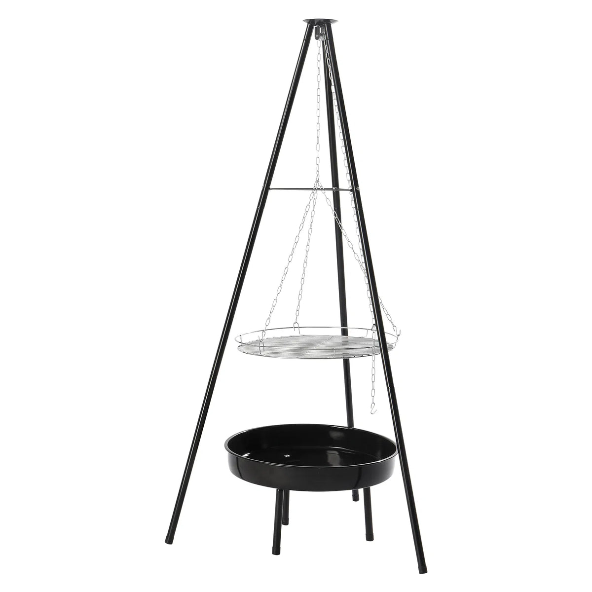 Campfire Tripod Grill with Fire Bowl, Adjustable Cooking Grate – image 4