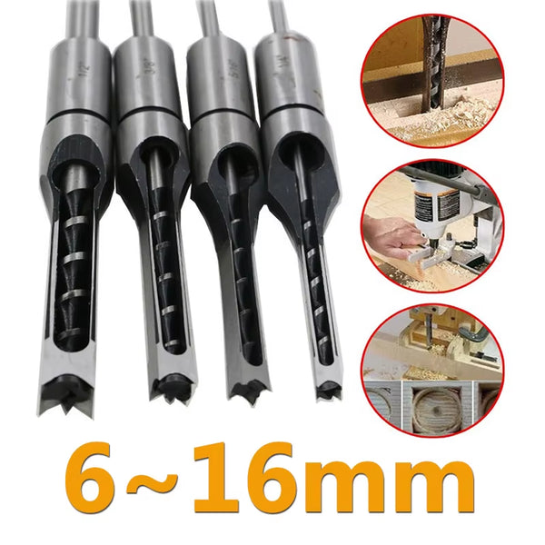 Carpentry Hollow Chisel Mortise Bit - HSS Square Hole Mortising Chisel
