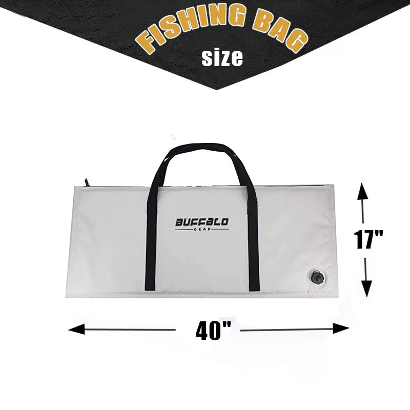40 x 17 in Insulated Fish Cooler Bag, Leakproof Kill Bag with Drain – image 6