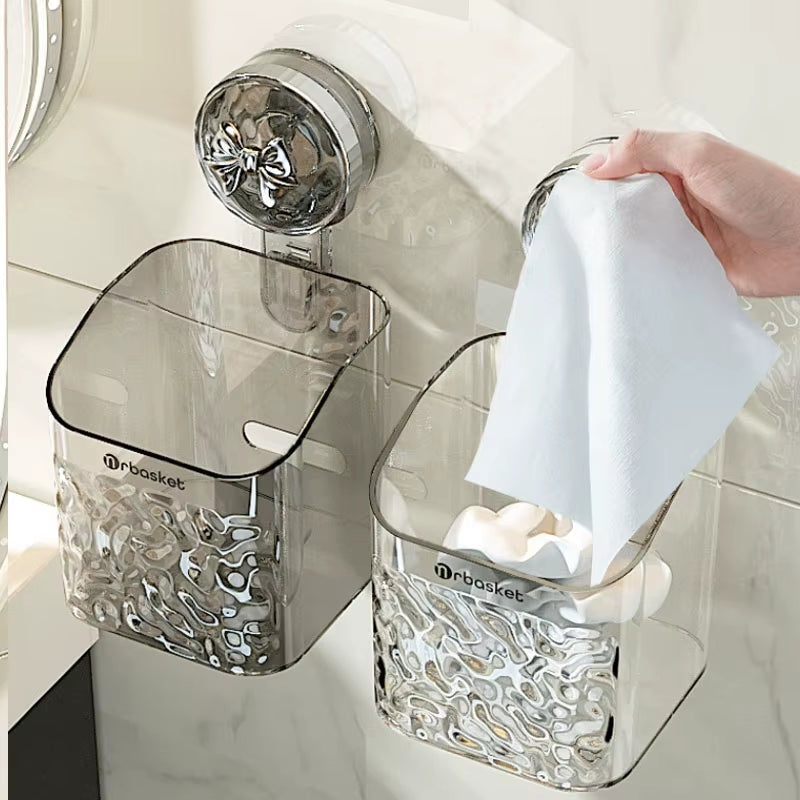 Suction Cup Shower Caddy – Glacier Pattern Bathroom Shelf – image 7