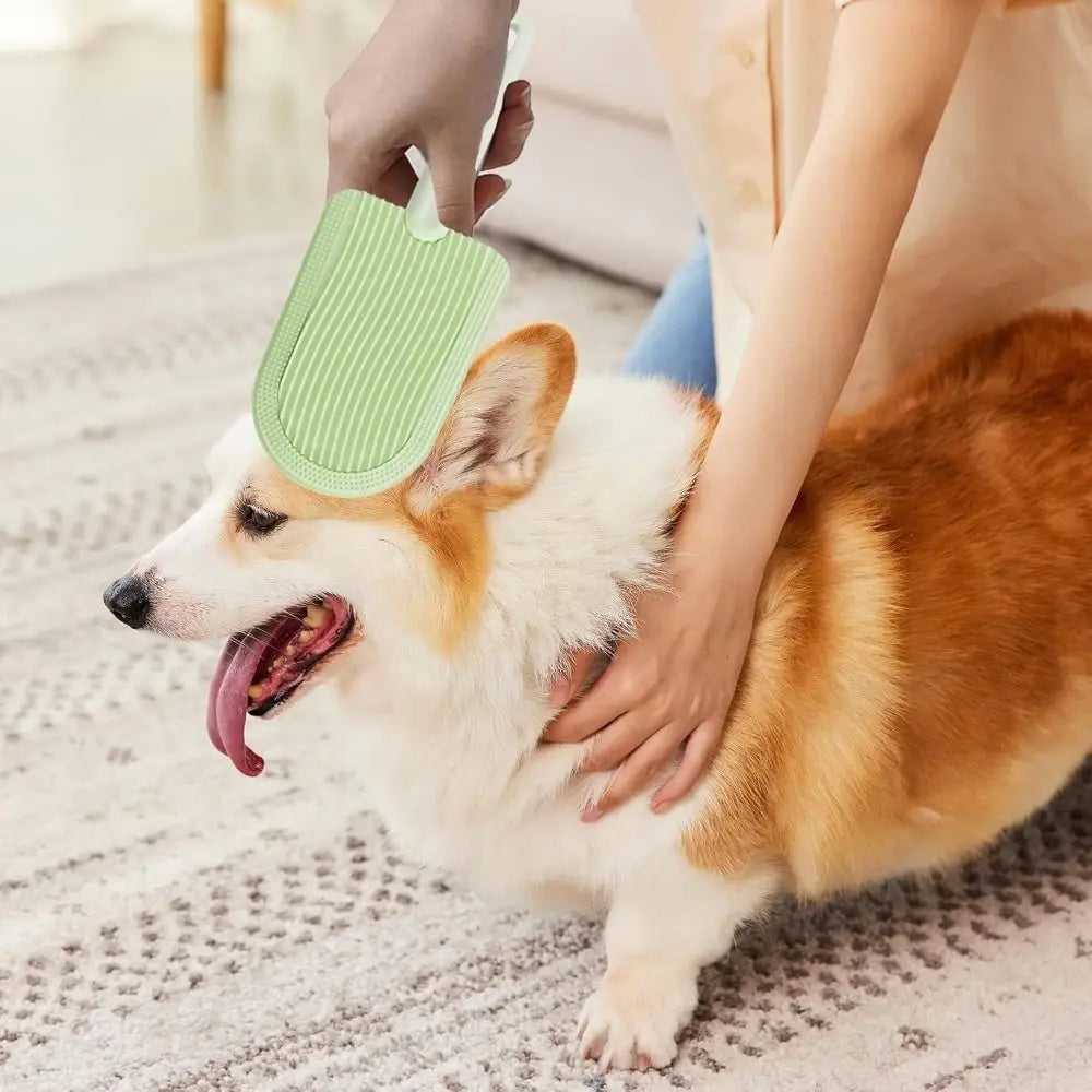 Pet Hair Removal Comb - Soft Grooming Brush for Cats & Dogs