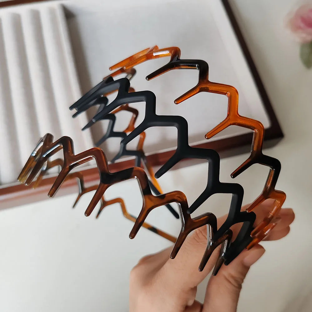 Leopard Headbands - 2-Pack Retro Bezel Hair Bands – image 5