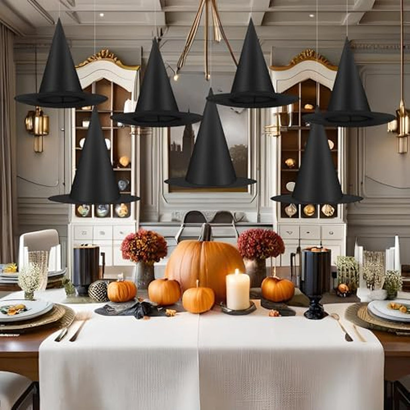 Hanging Witch Hats Halloween Decorations – 6, 9 or 18 Pack with Cord – image 4