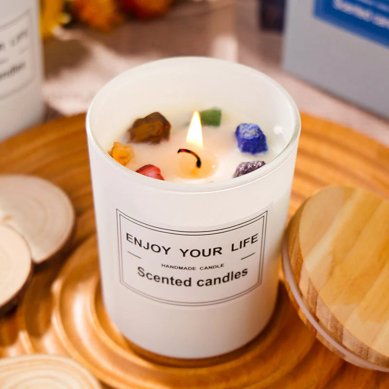 Crystal Stone Soy Wax Scented Candle Gift Box – image 4
