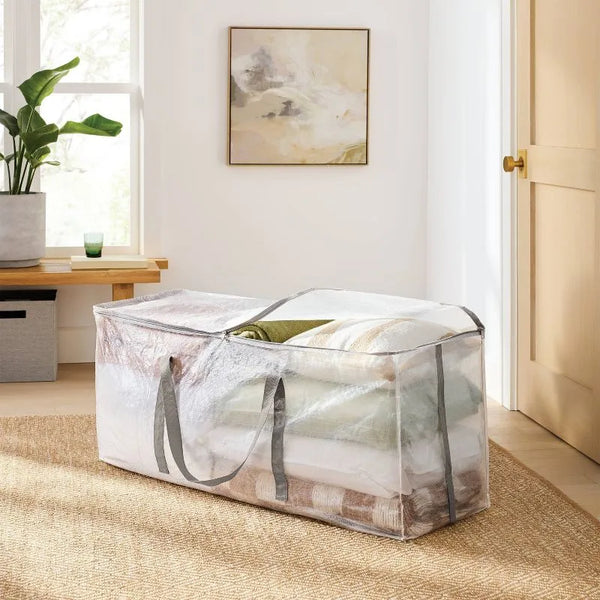 XL Storage Bag – Translucent Zippered Bag with Handles, 14,210 cu in