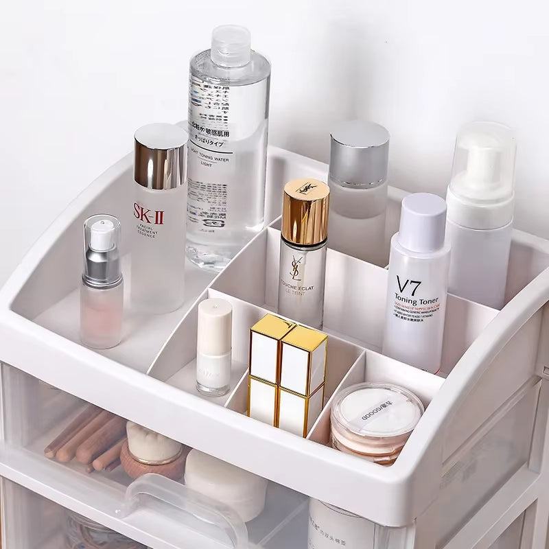 Makeup Organizer – Clear 3-Drawer Cosmetic Storage Box – image 6