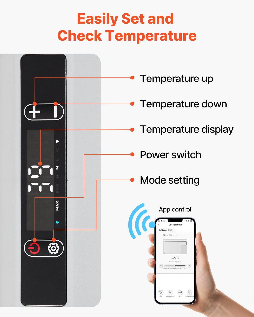 12V Car Refrigerator 52.8 Qt Portable Freezer, -4 to 68°F – image 6