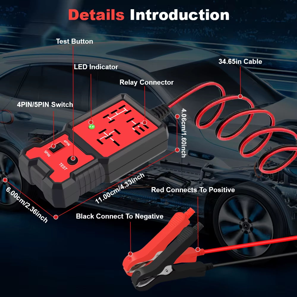 Automotive Relay Tester 12V, Quick Pass/Fail Circuit Checker Tool – image 3