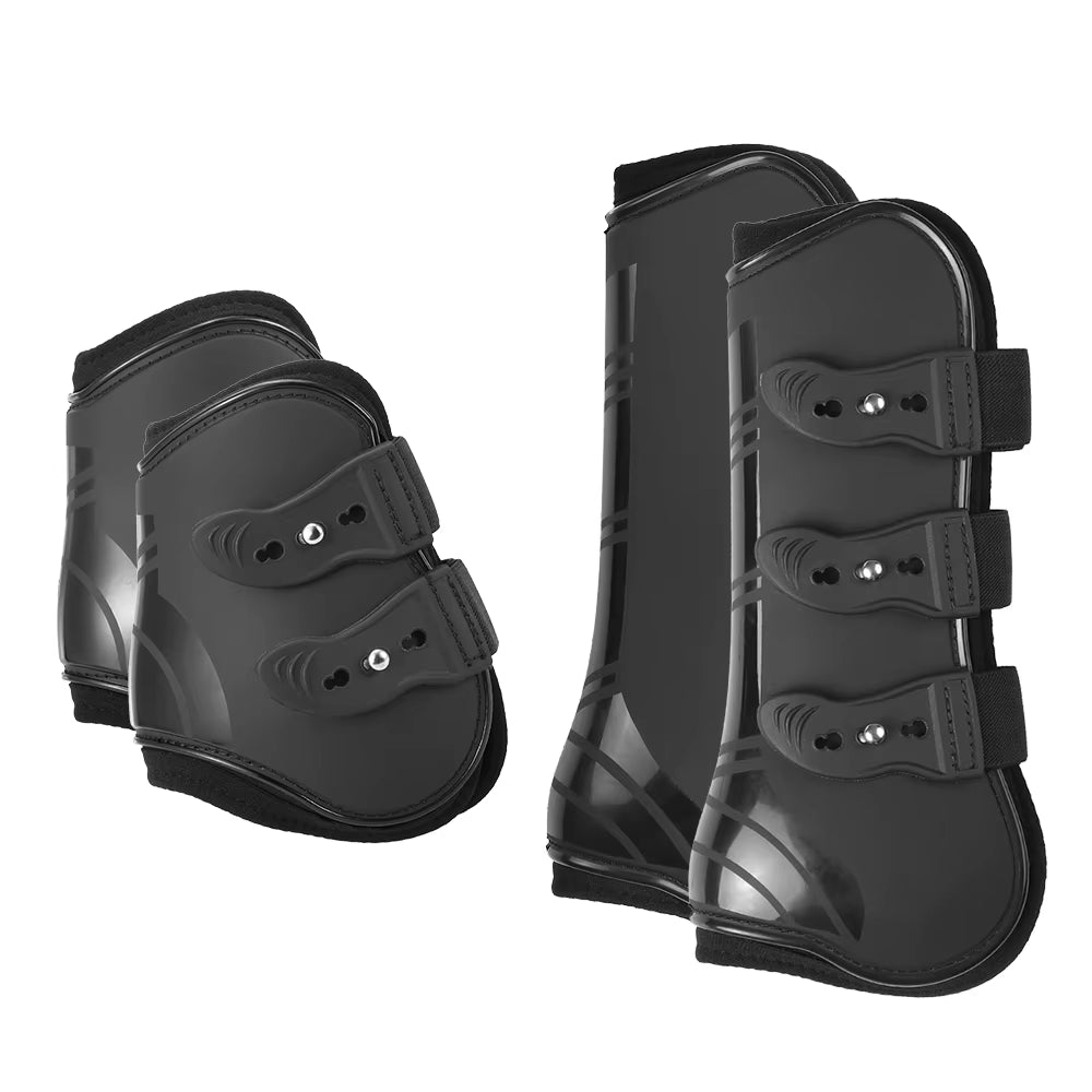 Horse Leg Boots Set of 4, Front and Hind Tendon and Fetlock Guards – image 2