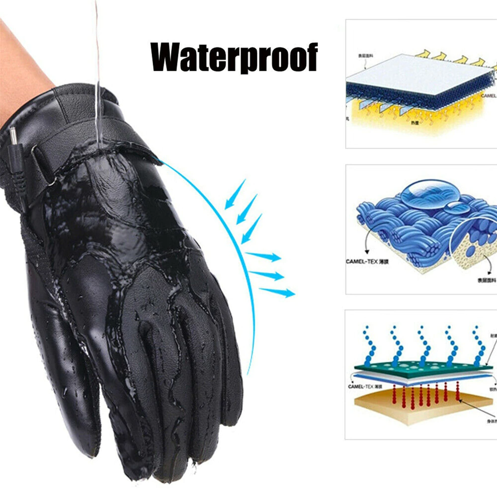 USB Heated Gloves – Touchscreen Windproof Winter Hand Warmers