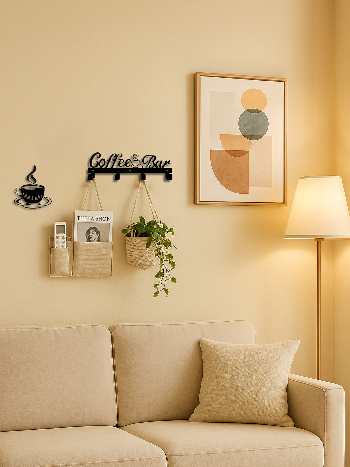 Wall Mounted Coffee Mug Rack with Hooks – image 3