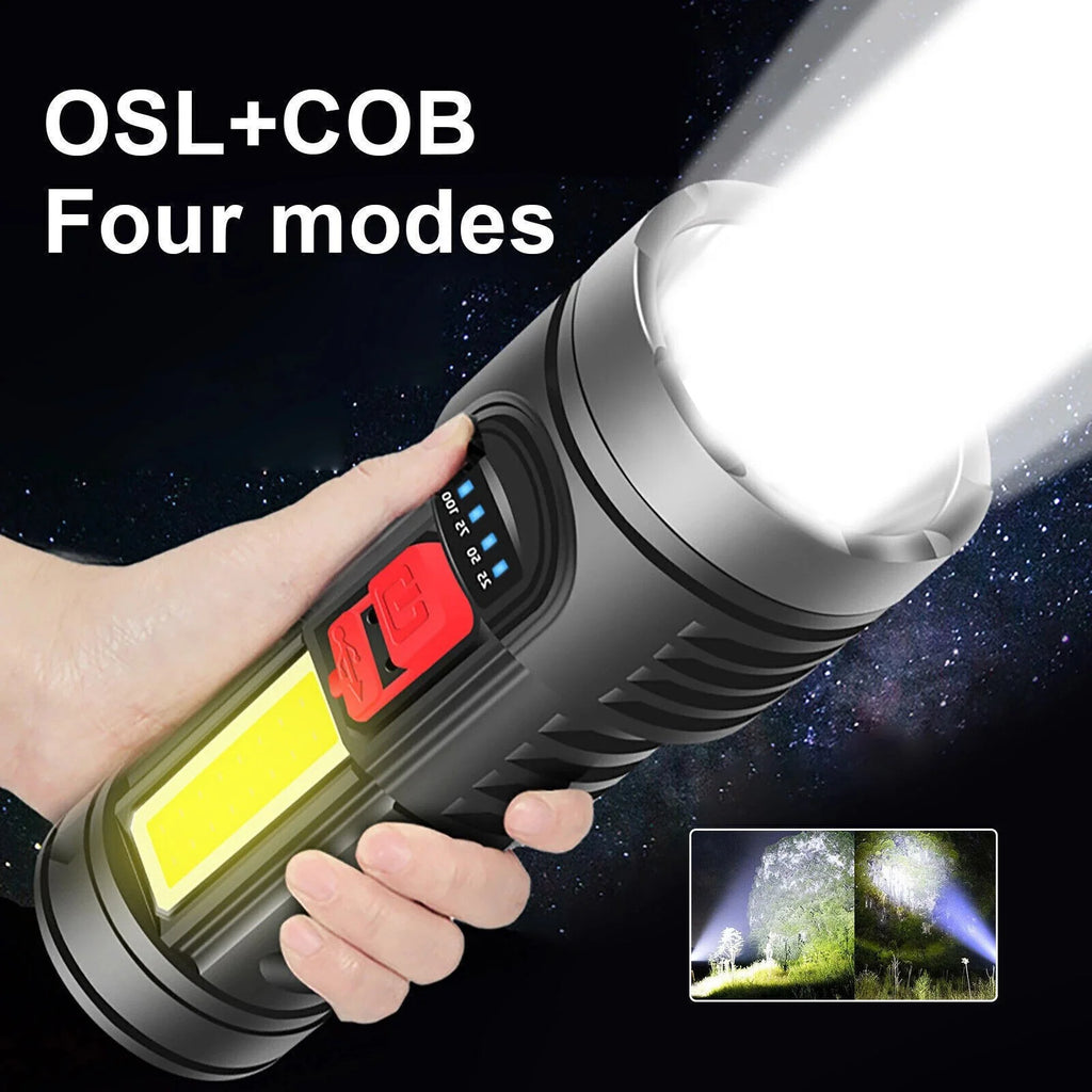 LED Work Light – Rechargeable Flashlight with COB Side Light