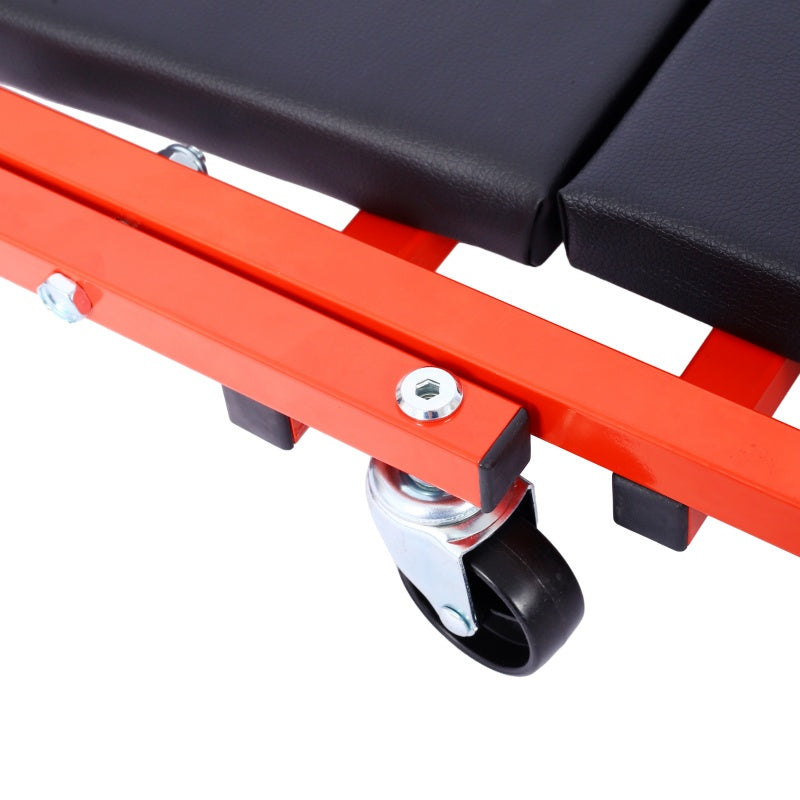 2-in-1 Mechanic Creeper and Seat, 36 in Z-Crawler, 300 lb, Red – image 15