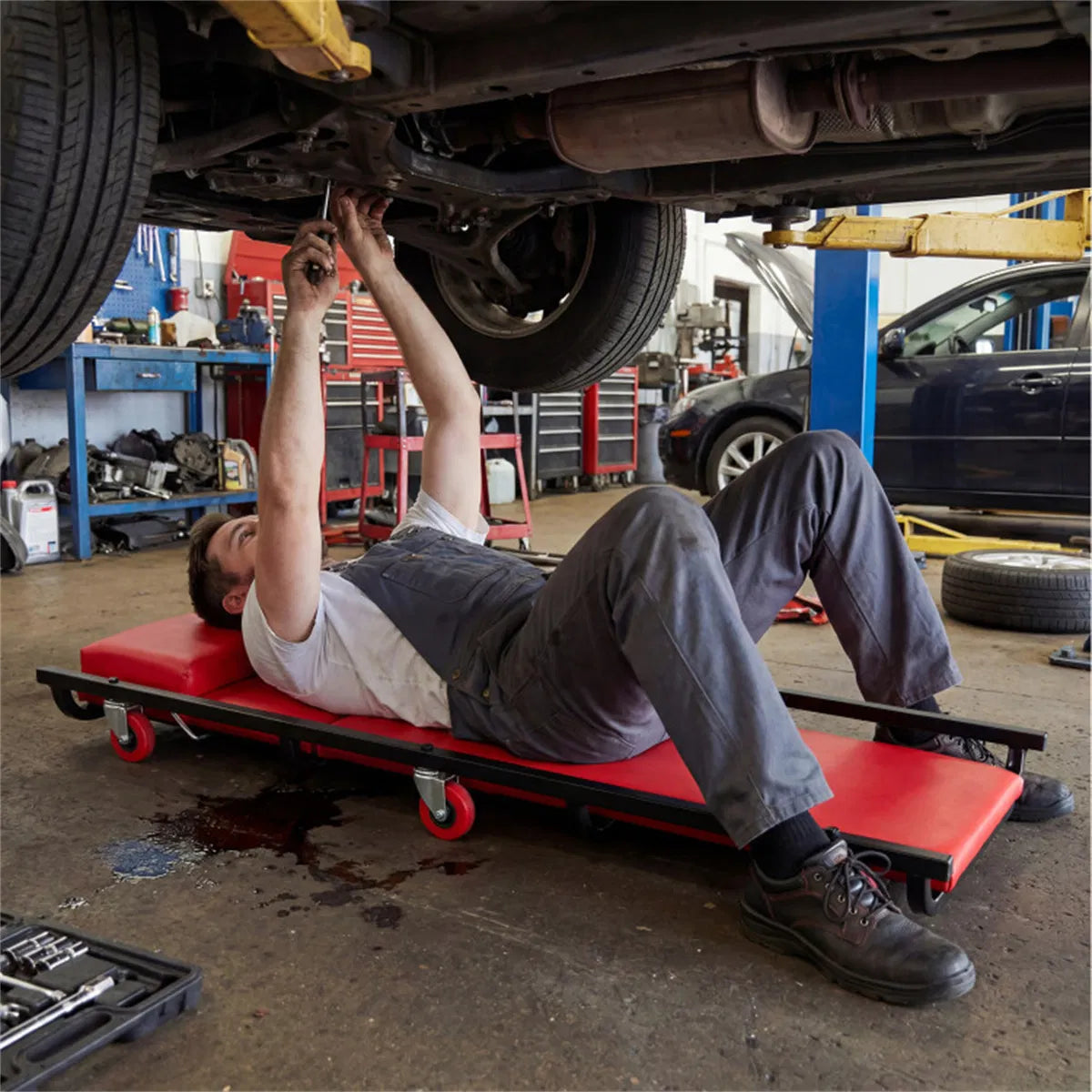 Mechanic Creeper, Rolling with 4-Position Adjustable Backrest – image 8