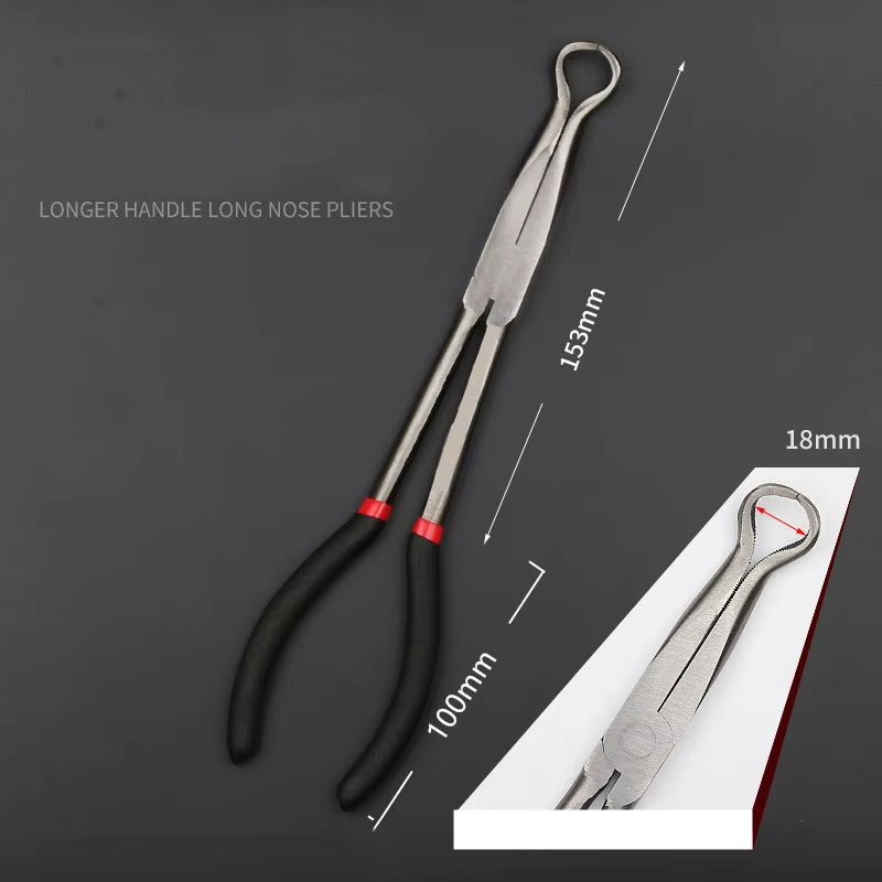 Long Nose Pliers 11 Inch – Curved or Straight Tip Pliers – image 9