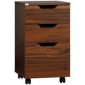 3-Drawer Rolling File Cabinet, Under Desk Printer Stand, Wood Grain – image 1