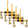 Ratchet Chain Binders 4-Pack, 1/4-5/16 in Load Binders with Grab Hooks