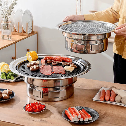 13 Inch Round Tabletop Charcoal Grill with Grill Net – image 2