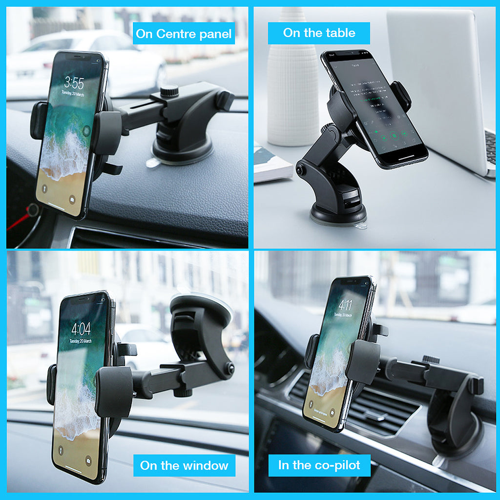 Car Phone Holder – Telescopic Dashboard Suction Mount – image 2