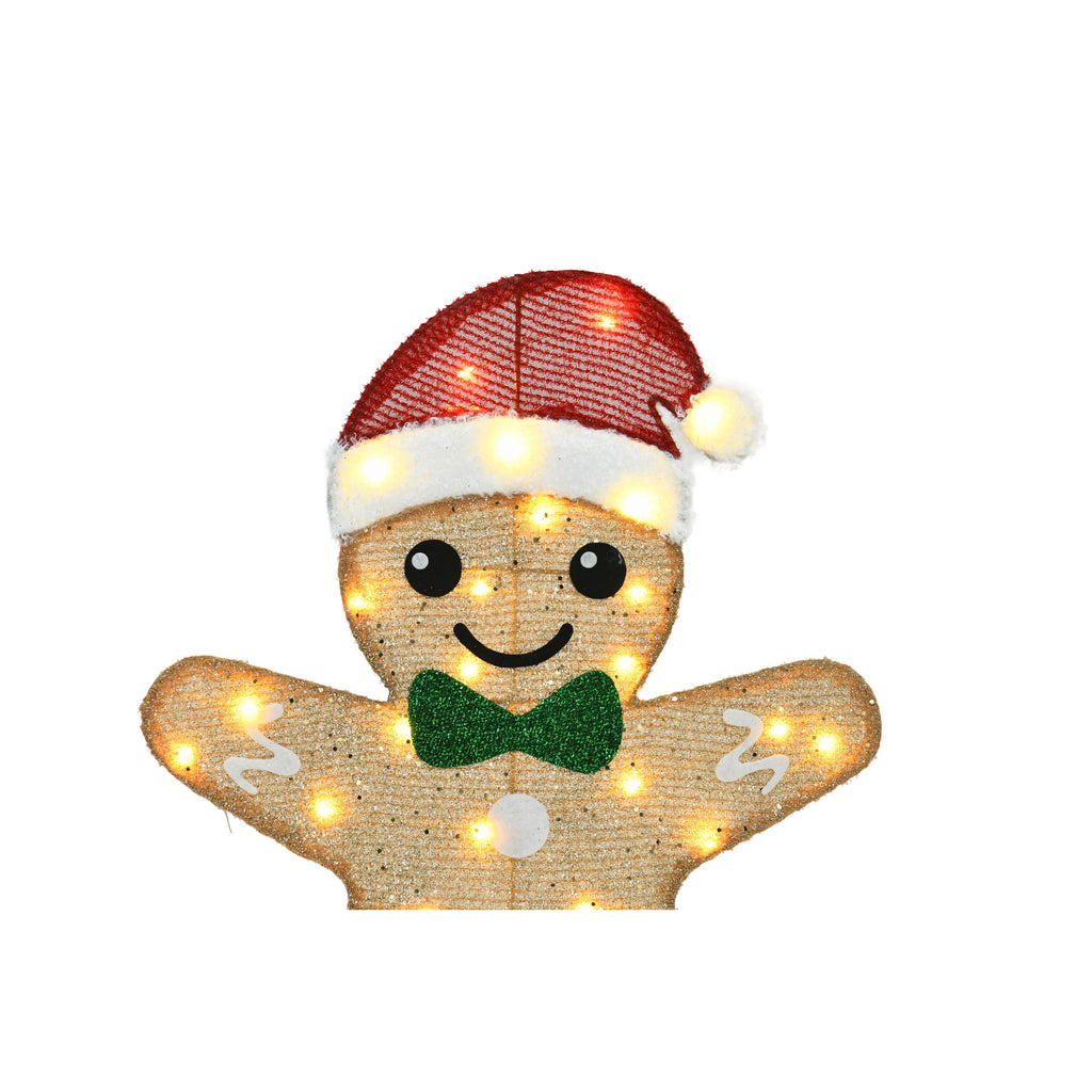 Gingerbread Man Cup Light-Up Christmas Decoration Set